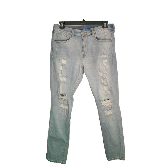 H&M Skinny Coupe Distressed Light wash Jeans Size 36 - Picture 2 of 6